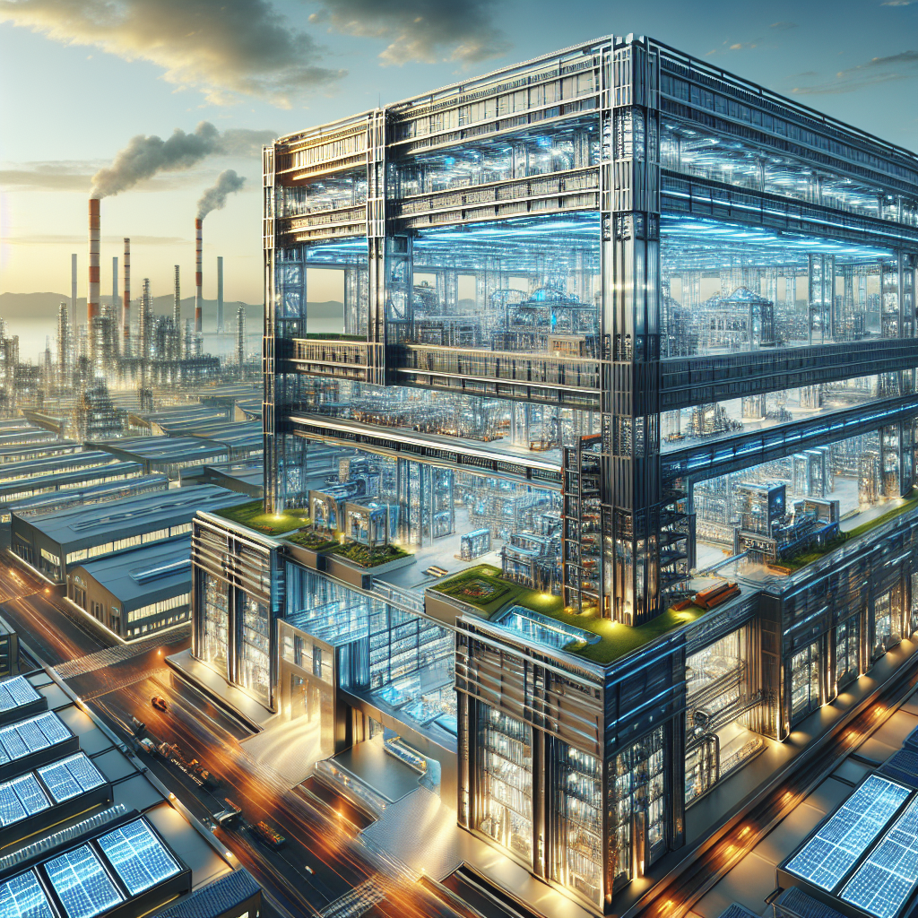 A modern industrial facility in Ambattur with a futuristic, sleek design.
