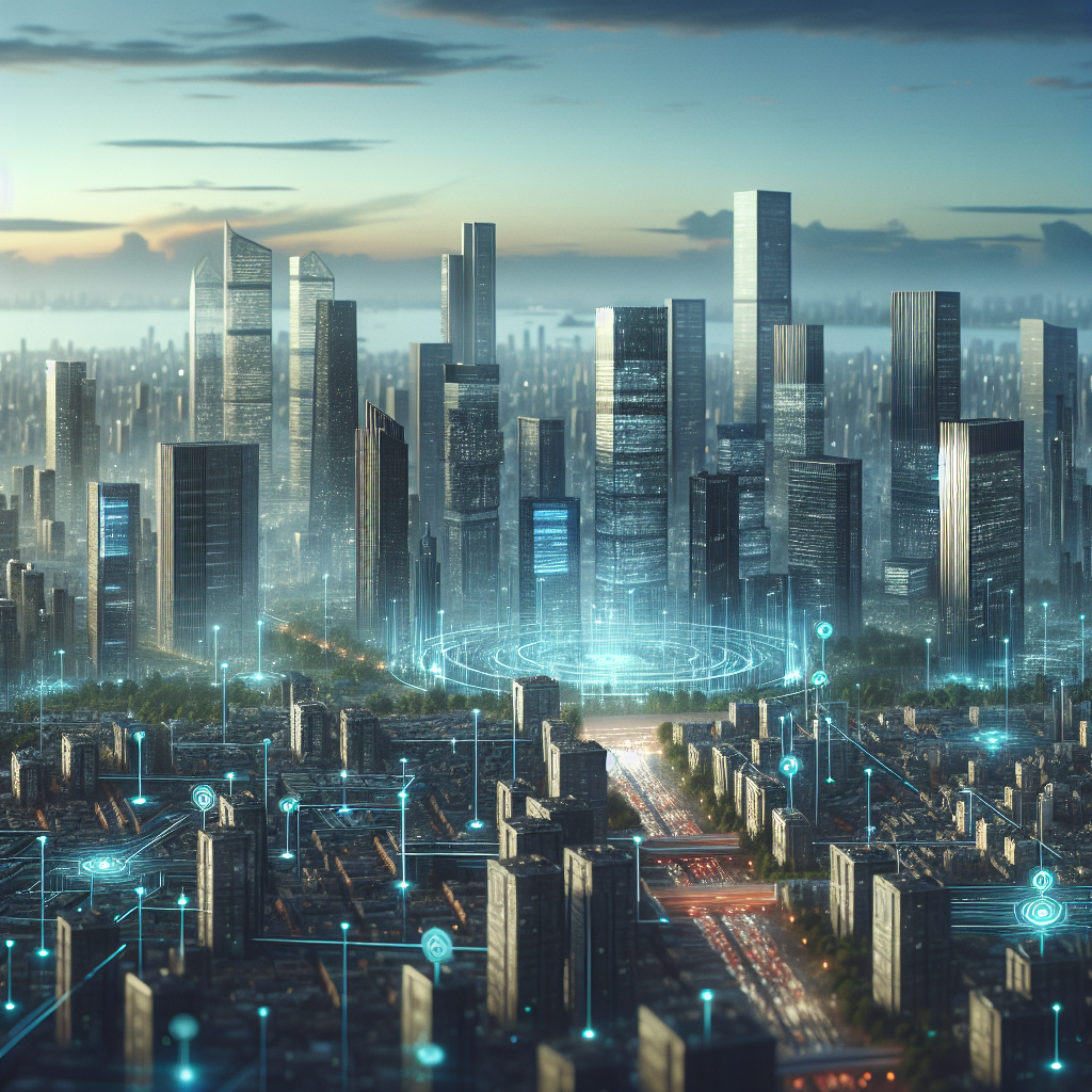 Futuristic cityscape representing Innovation Quarter Phase 2 with modern architecture.