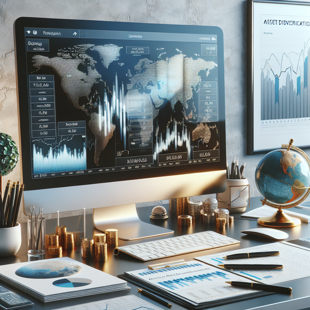 Realistic illustration of a financial advisor's workspace with financial graphs and strategy notes.