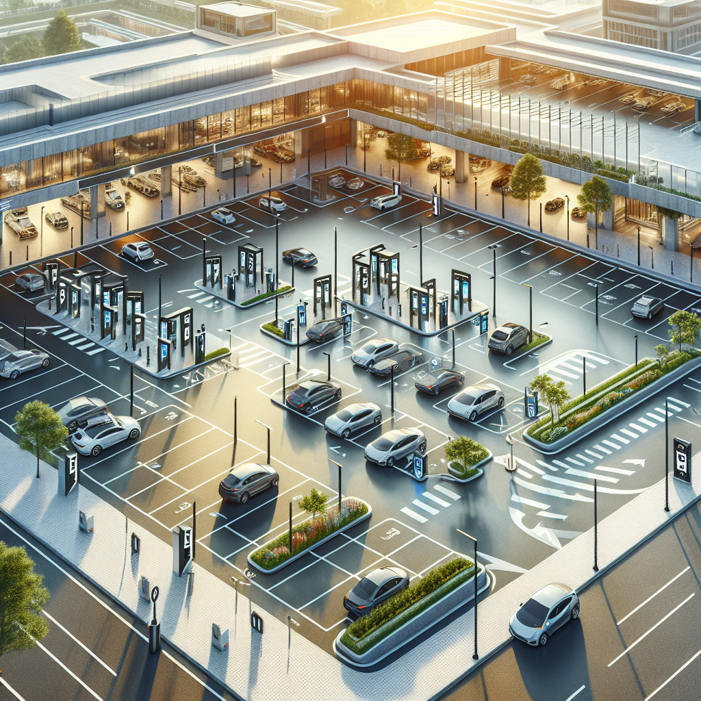 Entrepreneur Business Centre parking lot with modern facilities.