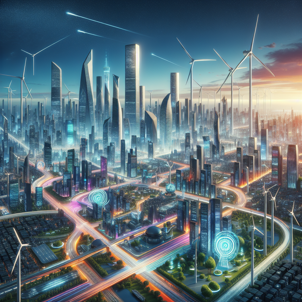Futuristic cityscape representing Saudi Arabia's investment strategy with advanced infrastructure and sustainable energy.
