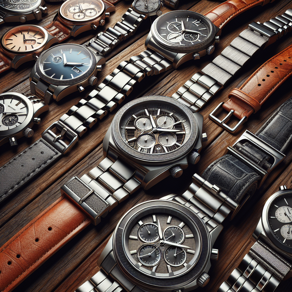 A collection of various discount watches with detailed designs.