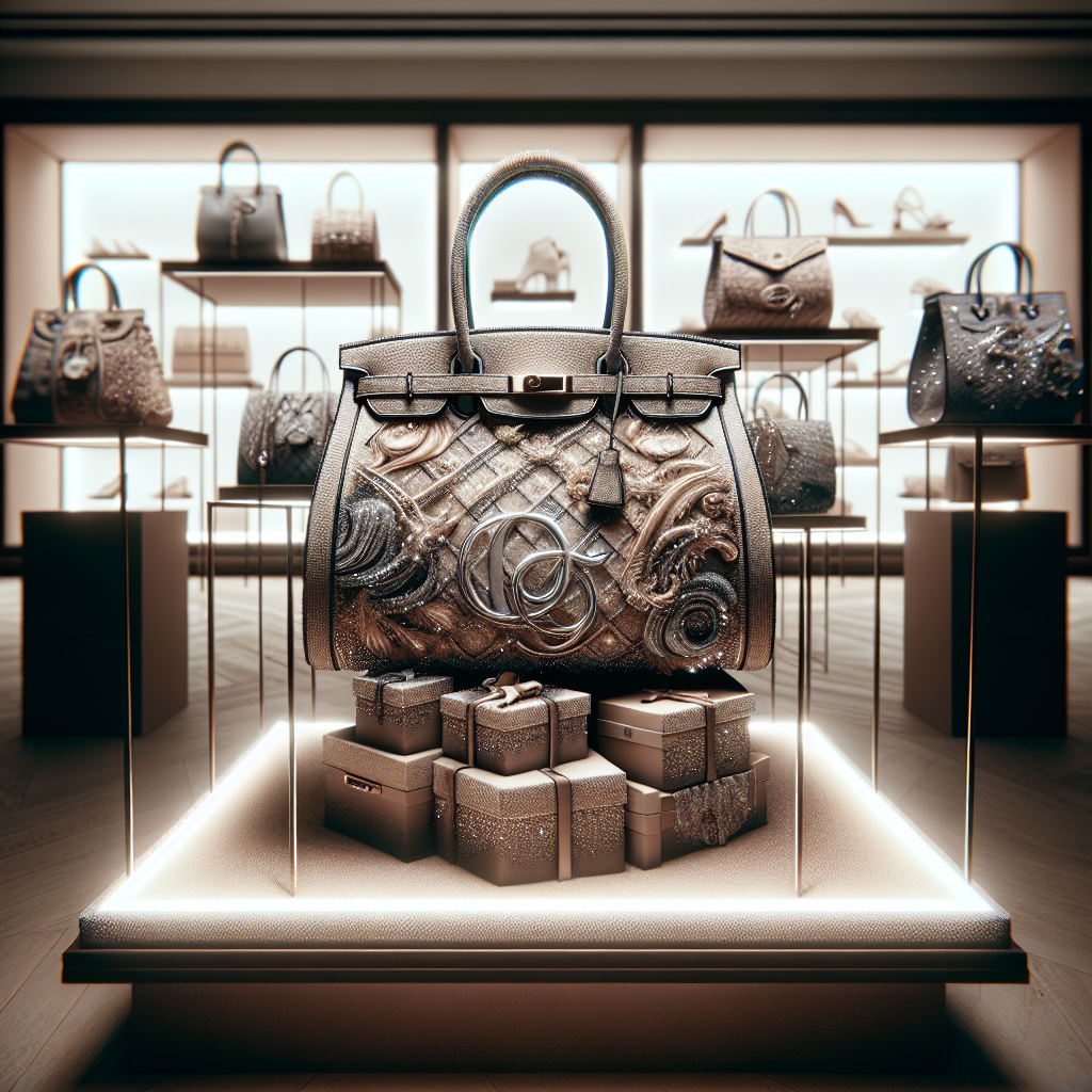 Realistic image of discounted designer bags displayed stylishly.