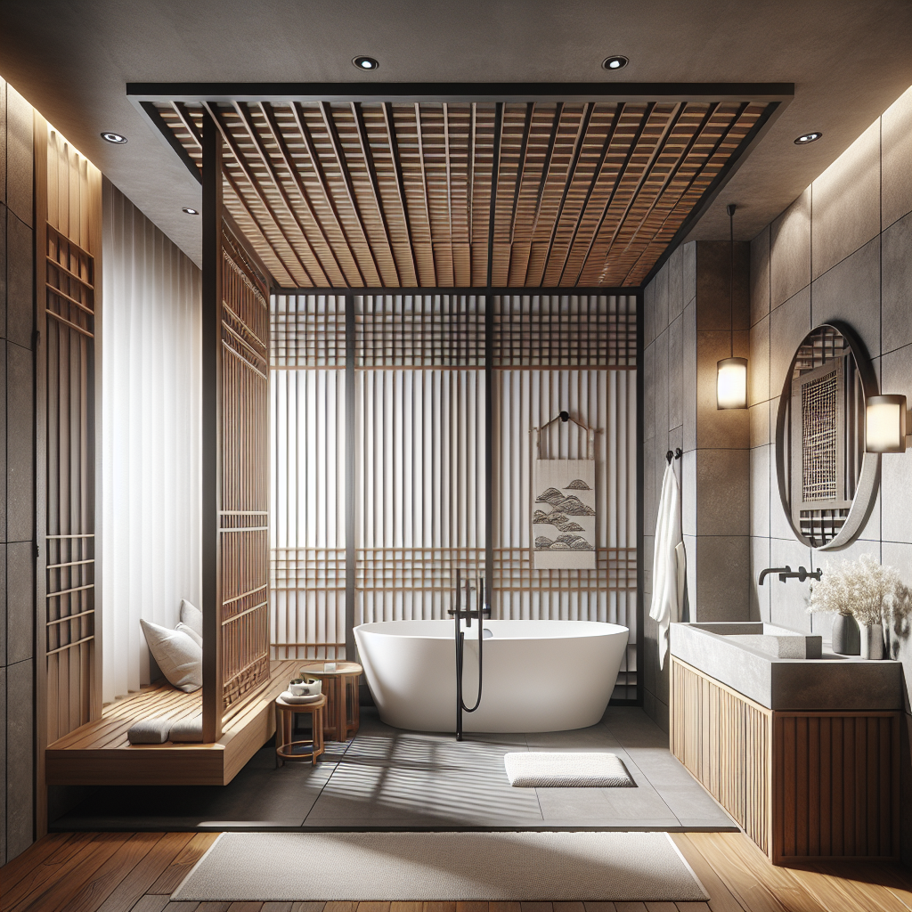 A realistic bathroom blending Western and Korean design elements.