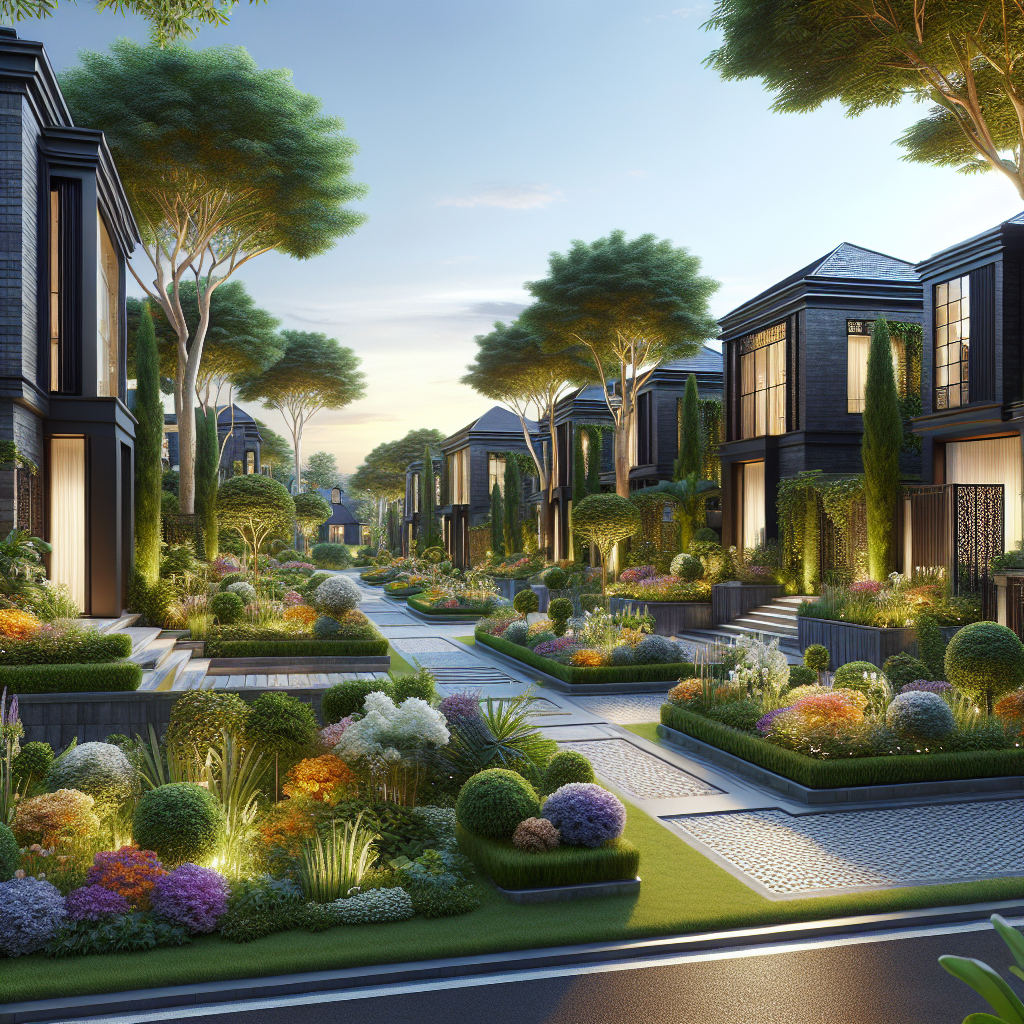 A depiction of the Onyx Society in Wakad, illustrating luxurious onyx architecture amid lush green landscapes.