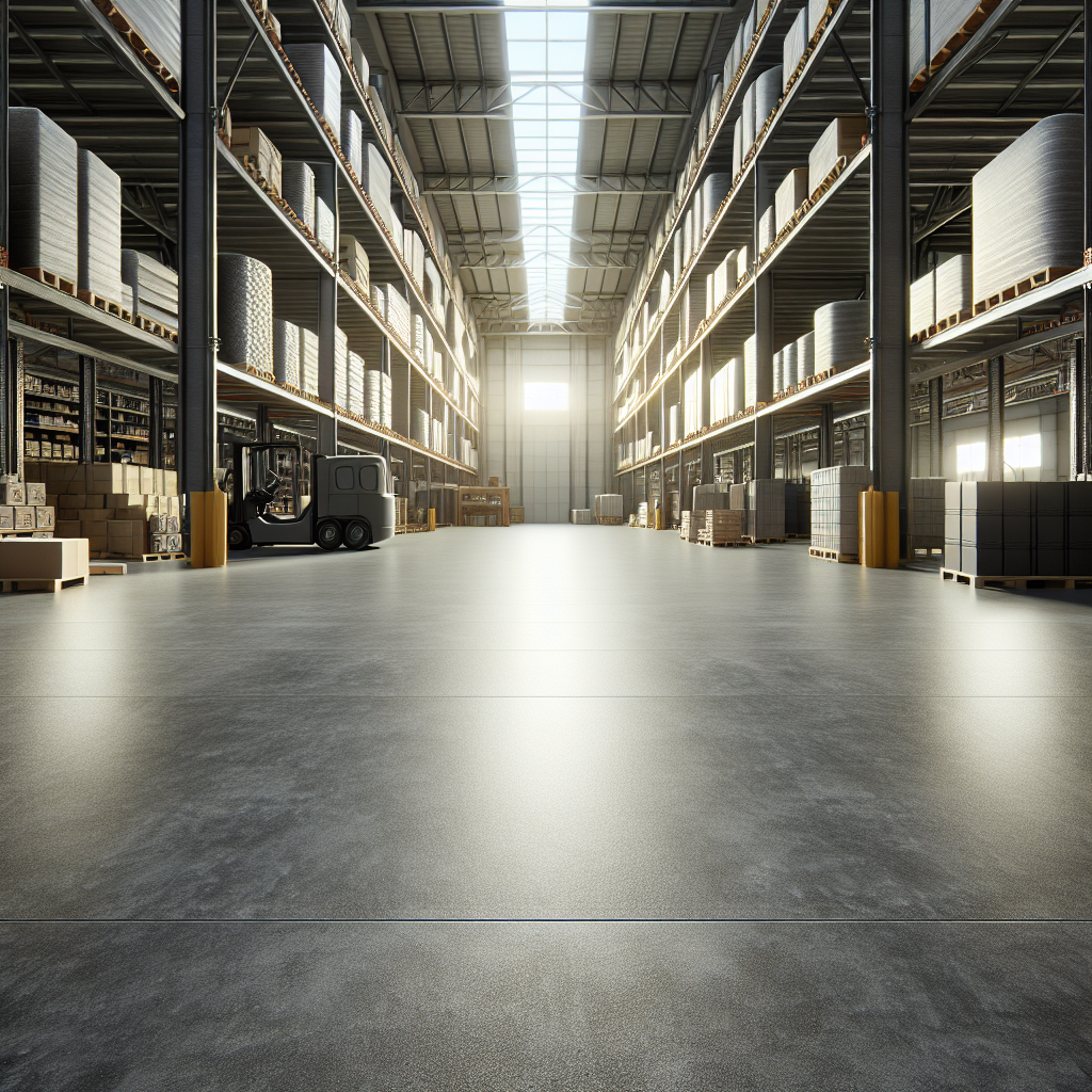 A modern industrial space with seamless flooring installed showcasing Nitoflor SL 1000 TDS.