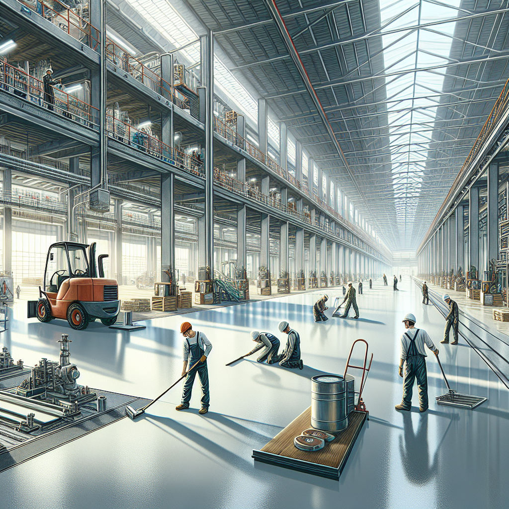 An industrial warehouse featuring seamless flooring made from Nitoflor SL 1000 TDS.