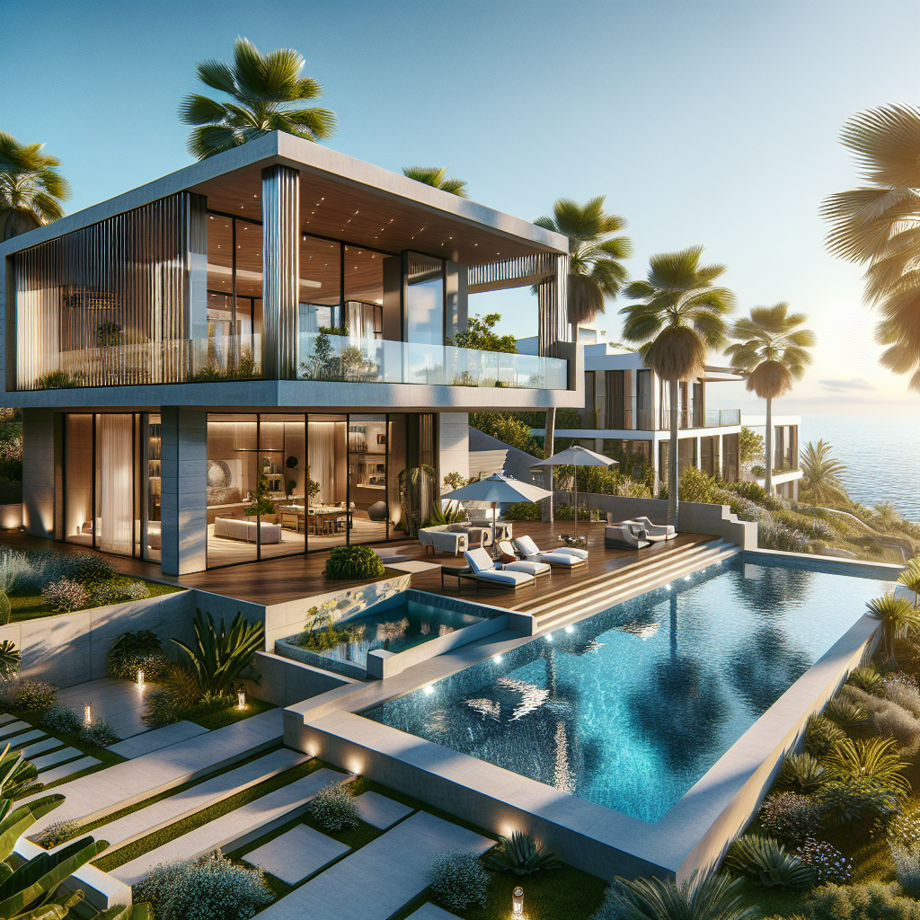 Luxurious seafront villa in Santa Cruz de Tenerife with a private pool and landscaped gardens.