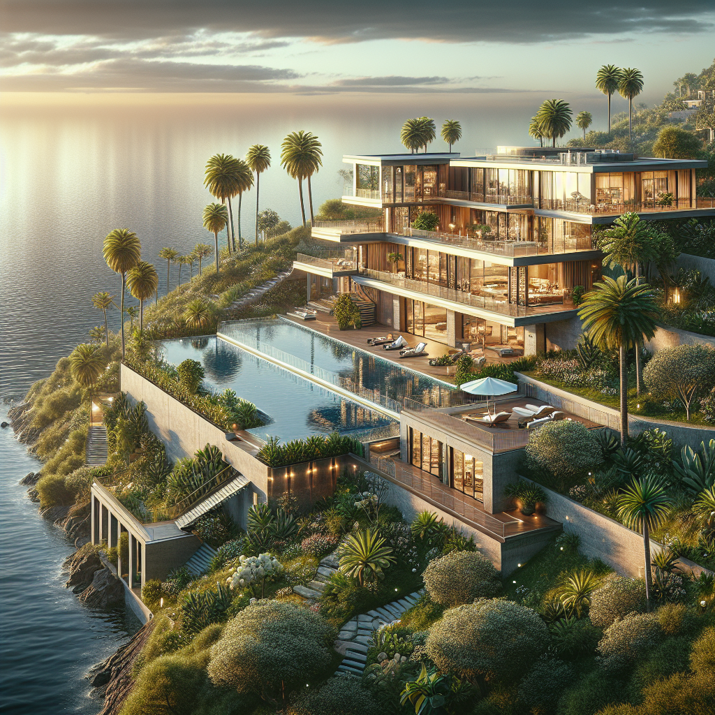 Luxurious villa in Tenerife overlooking the Atlantic Ocean with modern architecture and an infinity pool.