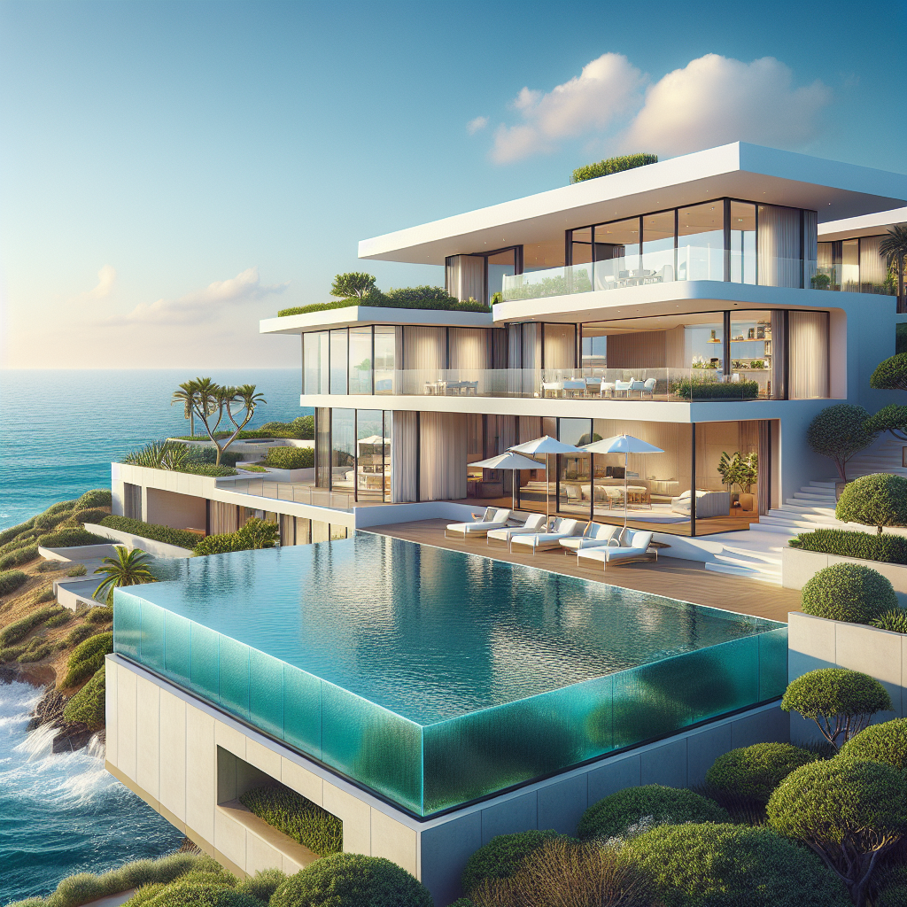 Modern seaside villa in Tenerife with panoramic ocean views and infinity pool.