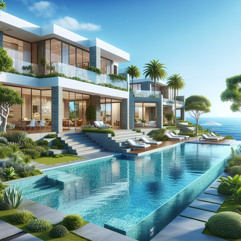 Luxury properties in the Canary Islands with ocean views, lush gardens, and swimming pools.