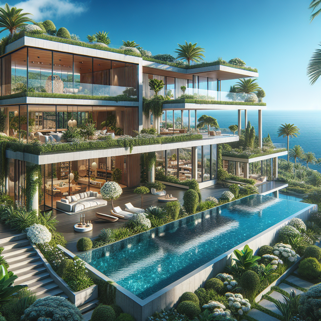 Luxury real estate in Tenerife with modern architecture and ocean view.