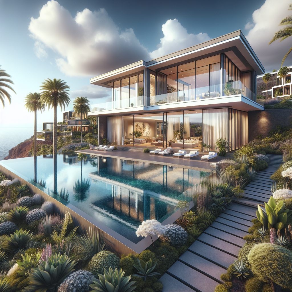 A luxury villa in Tenerife with an infinity pool and ocean view.