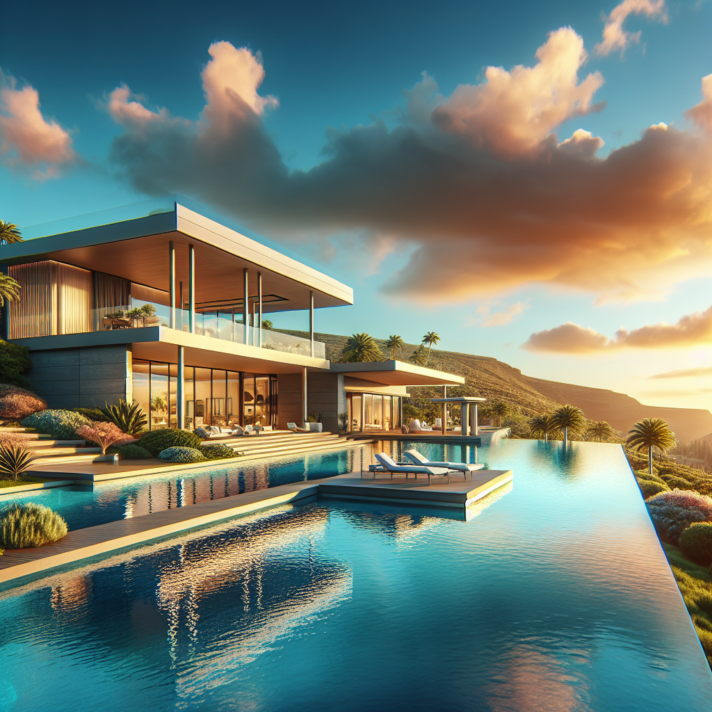 A high-end property in Tenerife featuring luxurious architecture and scenic views.