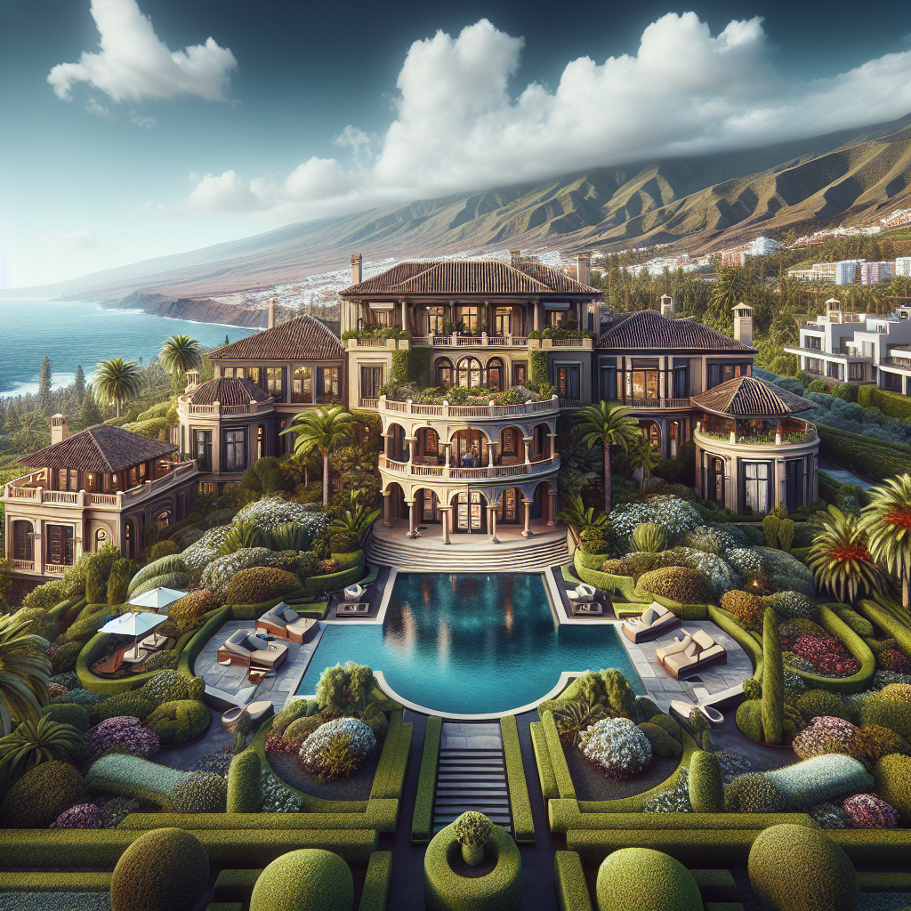 Luxury homes in Santa Cruz de Tenerife with elegant architecture and beautiful landscapes.