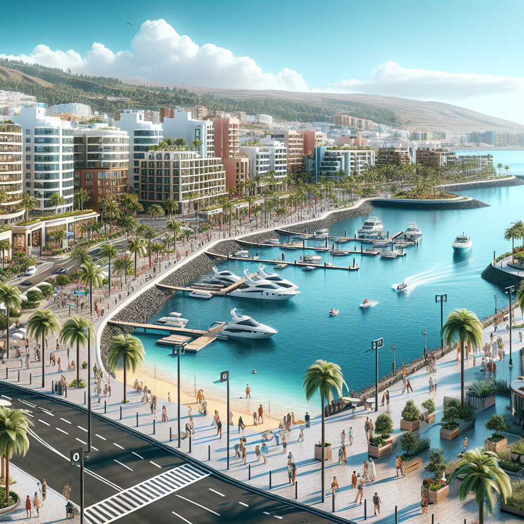 A picturesque real estate scene in Santa Cruz de Tenerife.