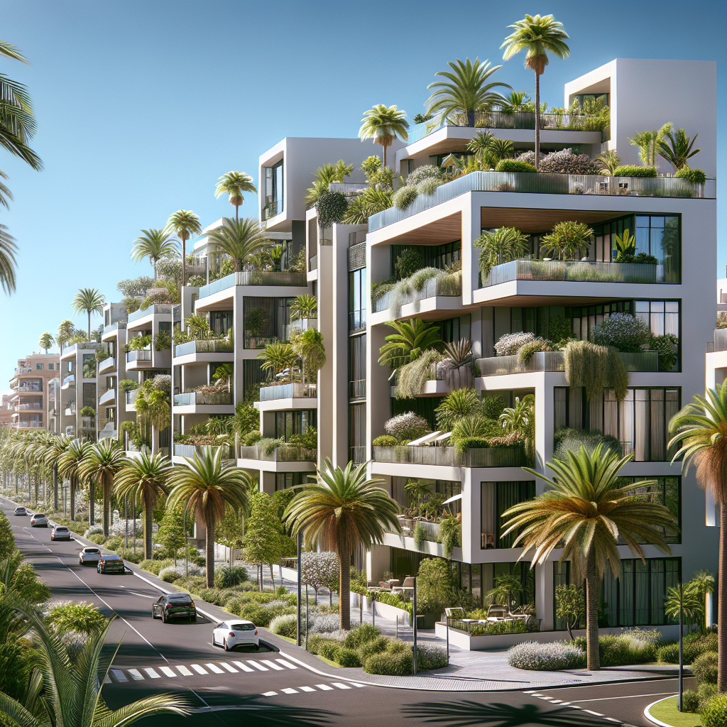 A realistic depiction of Santa Cruz de Tenerife real estate scene.