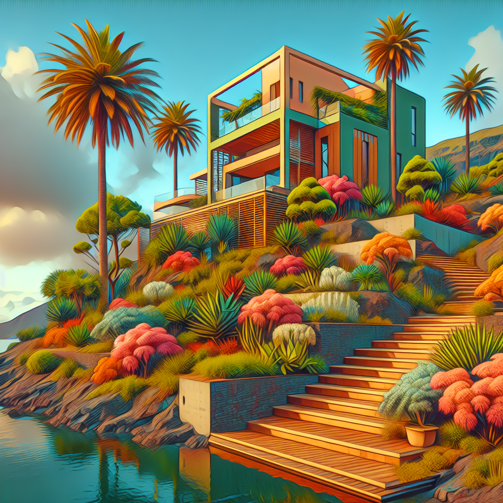 A realistic depiction of Santa Cruz de Tenerife real estate.