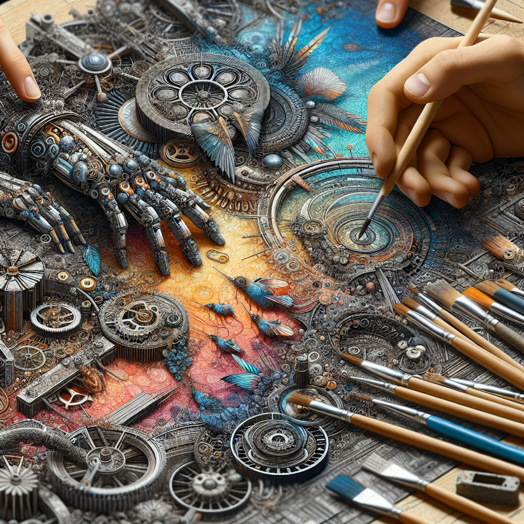 A highly realistic gallery painting showcasing intricate details and vibrant colors.