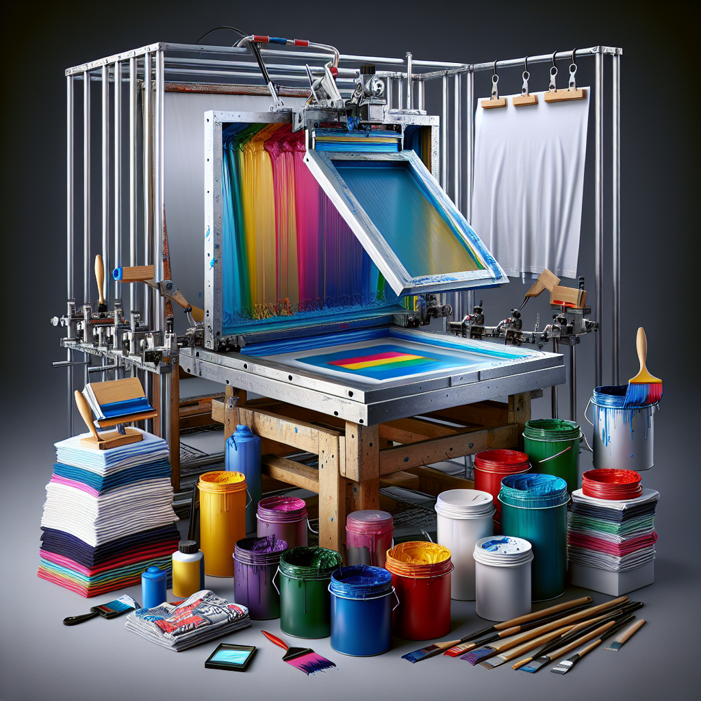 Realistic depiction of screen printing with transfer paper as described in the given URL.