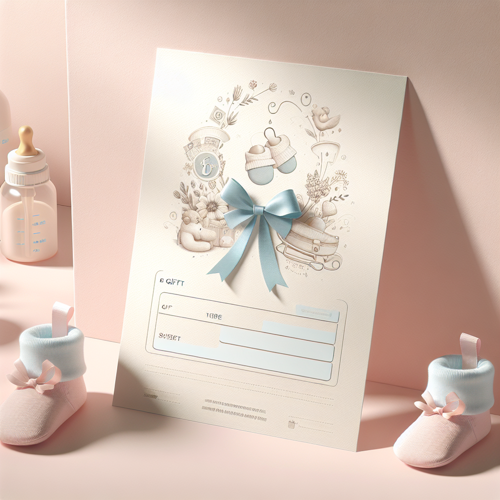 A Mothercare e Gift Voucher with baby-themed illustrations on a pastel background.