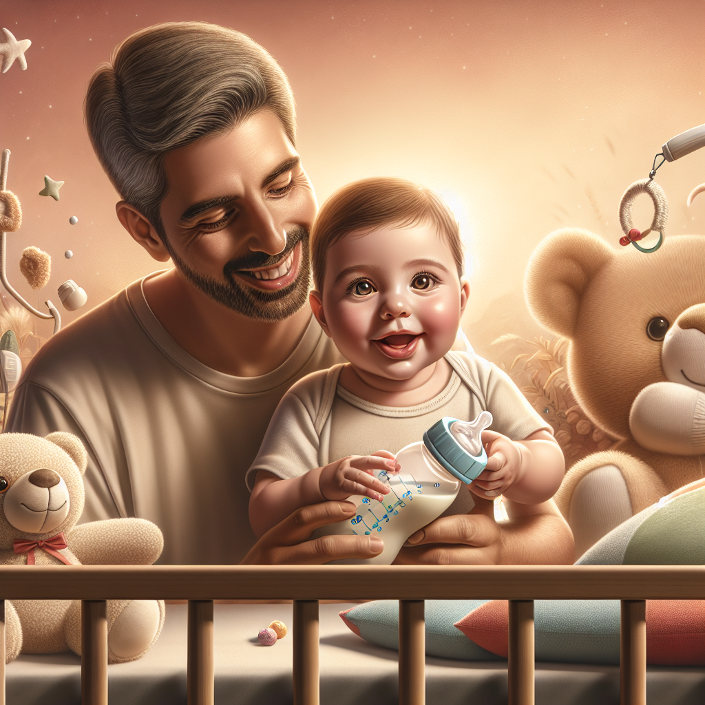 A realistic depiction of a baby in a safe and nurturing environment, showcasing aspects of infant care such as safety, nutrition, and sleep.