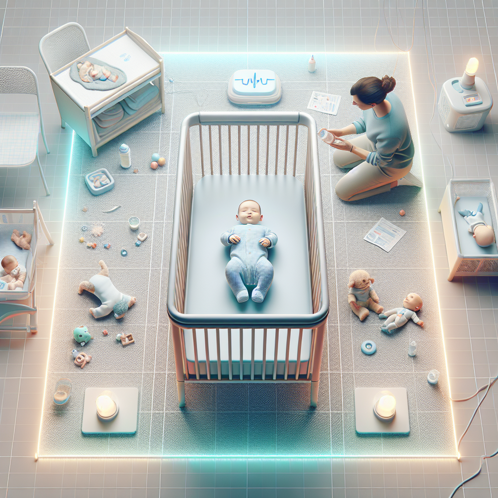 Realistic depiction of infant care basics including safety, nutrition, emotional care, and sleep.