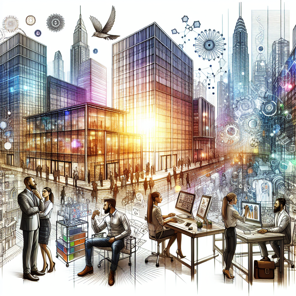Urban scene showcasing Singapore's print on demand industry.
