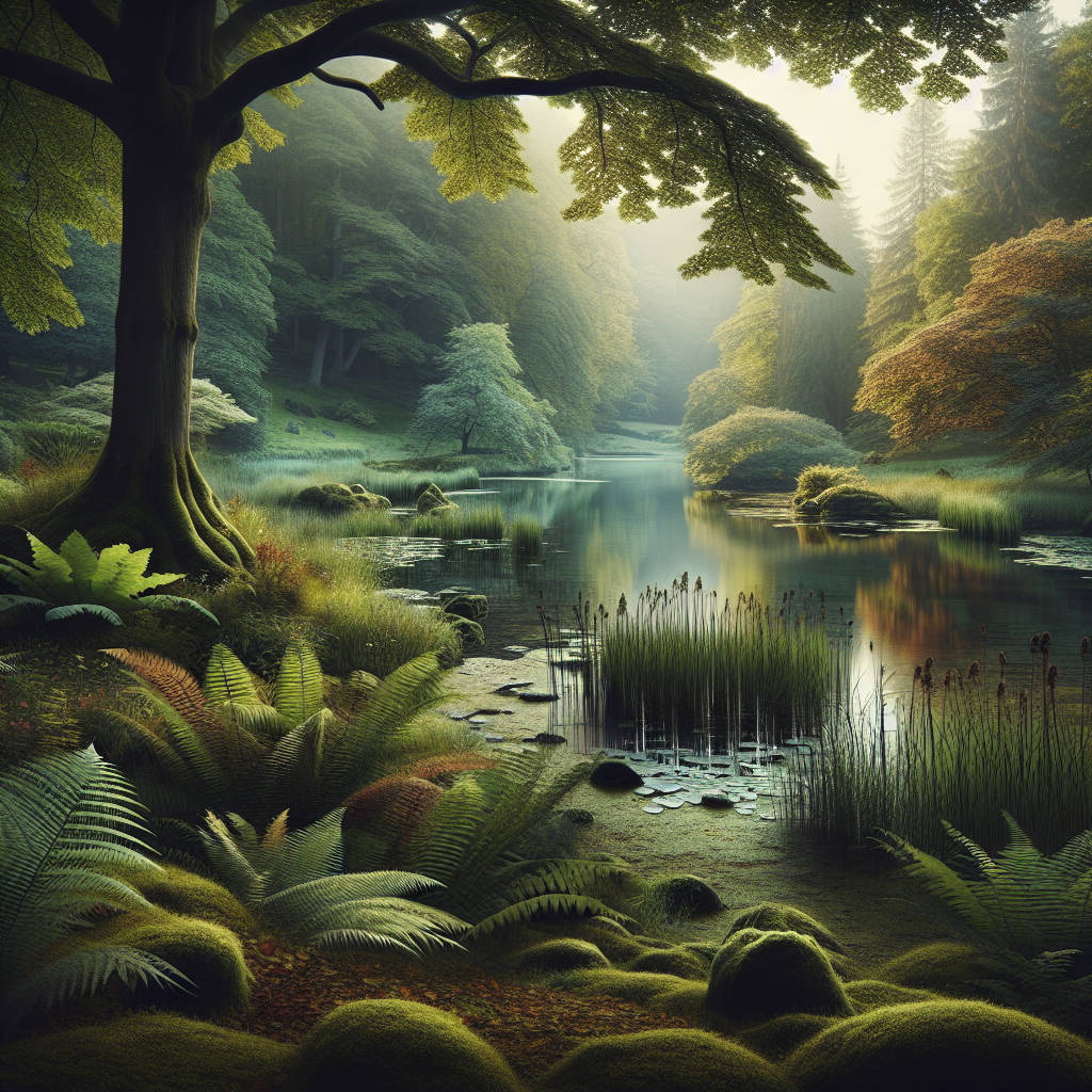 An image inspired by a photograph with a realistic style, highlighting serene nature details.
