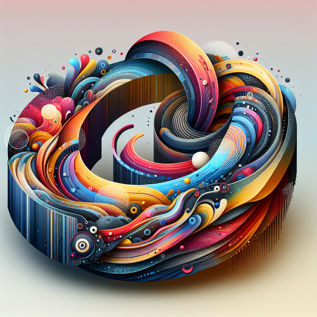 An abstract, artsy placeholder banner with vibrant colors and patterns.