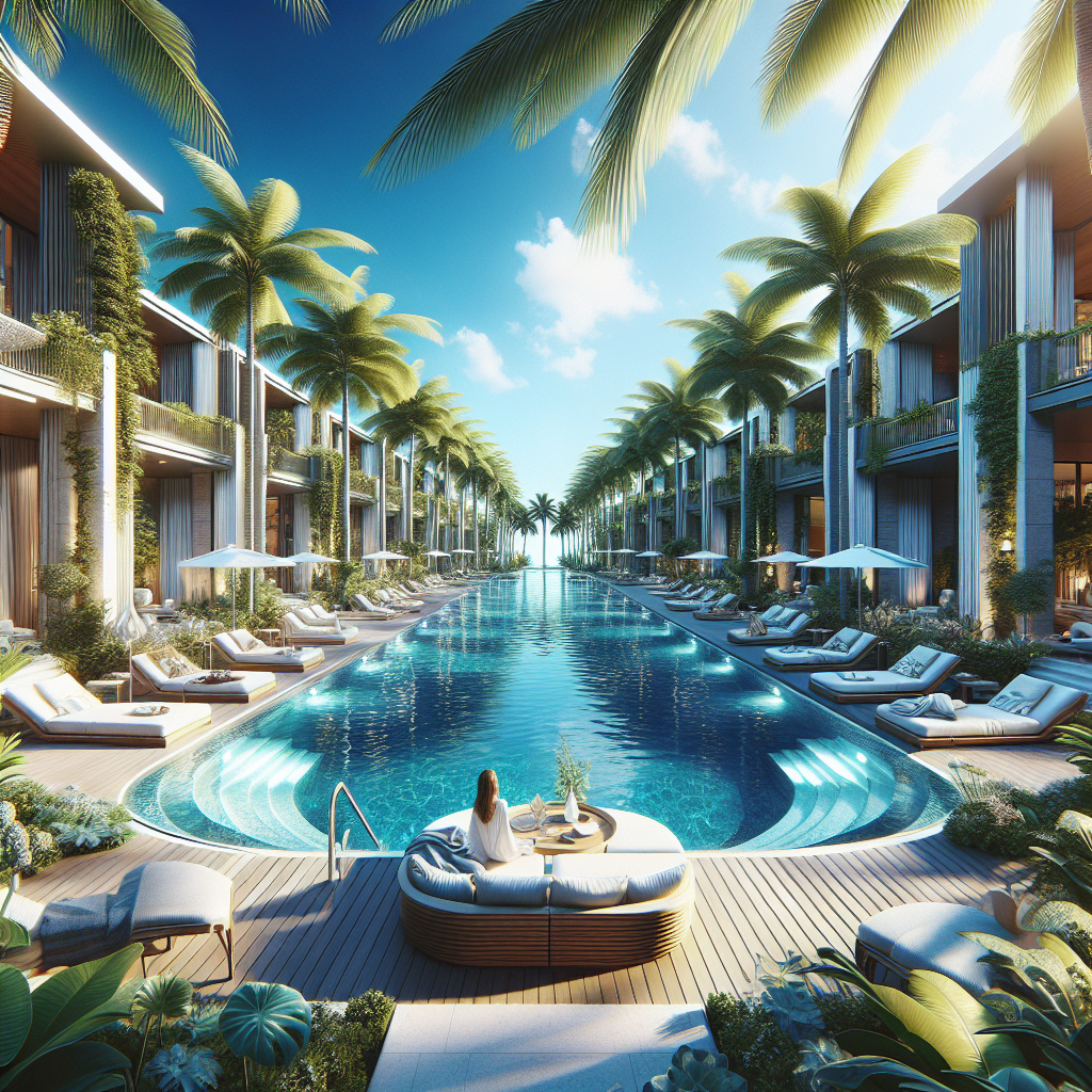 A luxury resort in the Bahamas with a private pool and elegant surroundings.