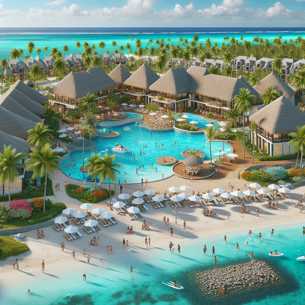 Luxurious Punta Cana resort with white sand beaches and turquoise waters.