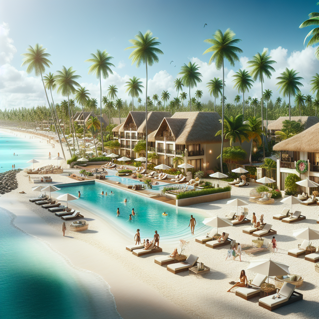 A realistic depiction of a luxurious resort in Punta Cana.