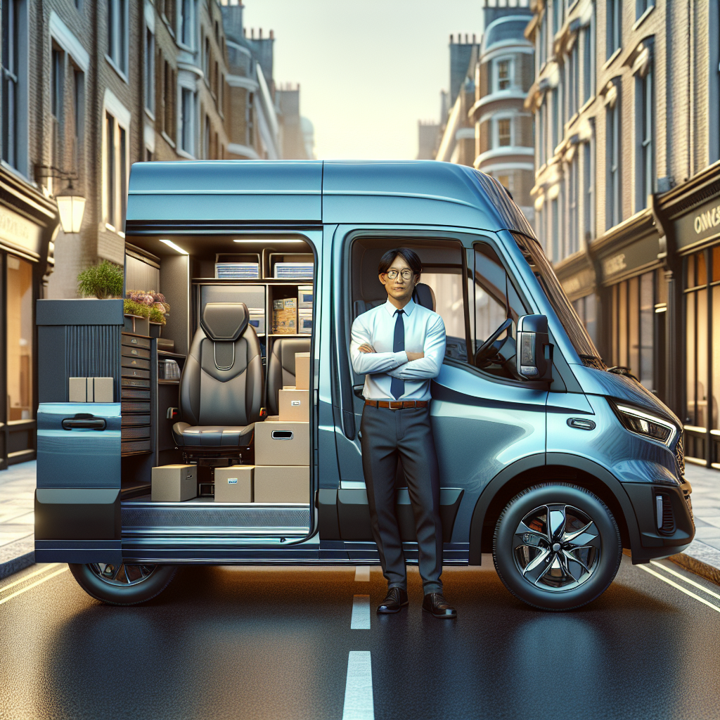A spacious van with a professional driver in an urban environment.