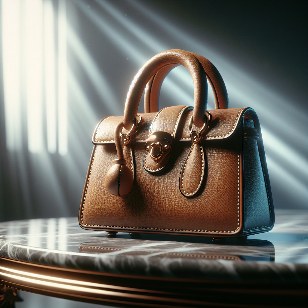 Hermes Kelly Mini bag on a marble table with soft lighting in a luxurious setting.