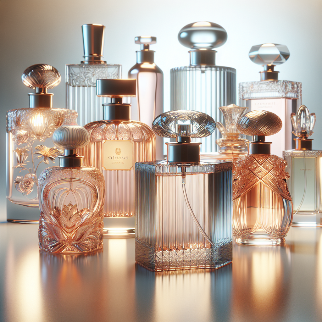 Realistic image of Chanel perfume bottles in a luxurious arrangement based on a reference photo.