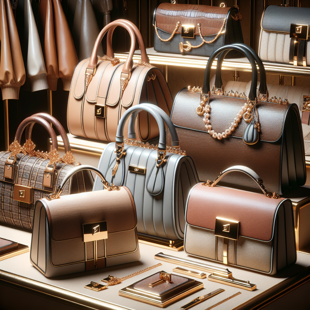 A high-end display of Chanel bags akin to the photo found at the provided URL, emphasizing luxury and realism.