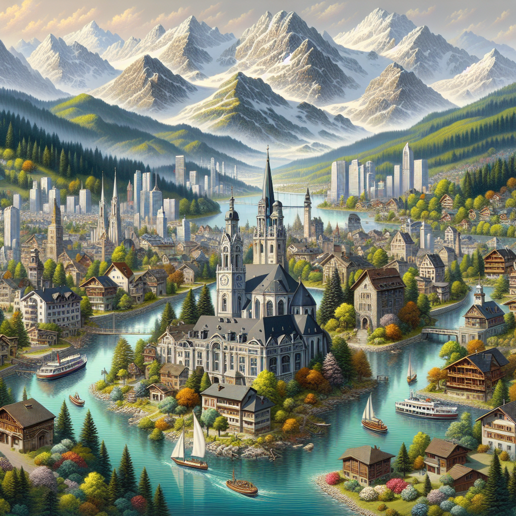 a realistic interpretation of rapid city as a hub of history and nature from a provided photograph.