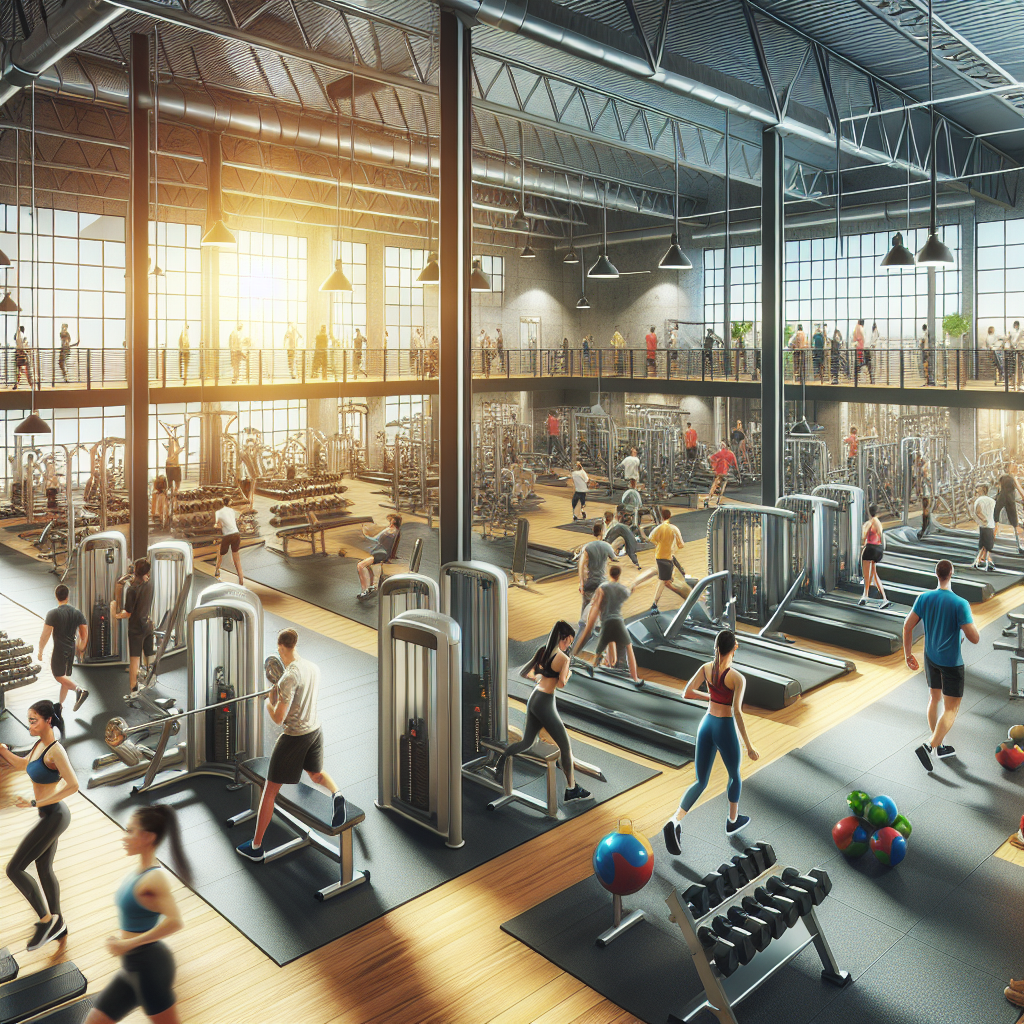 Realistic image of a modern gym interior.