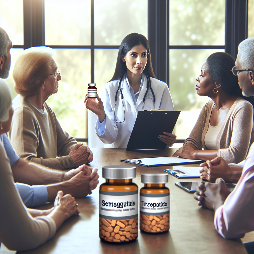 Group consultation with a doctor about weight loss medications.