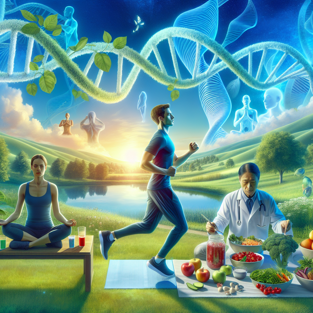 An artistic illustration symbolizing metabolic health with people doing healthy activities in a natural setting.