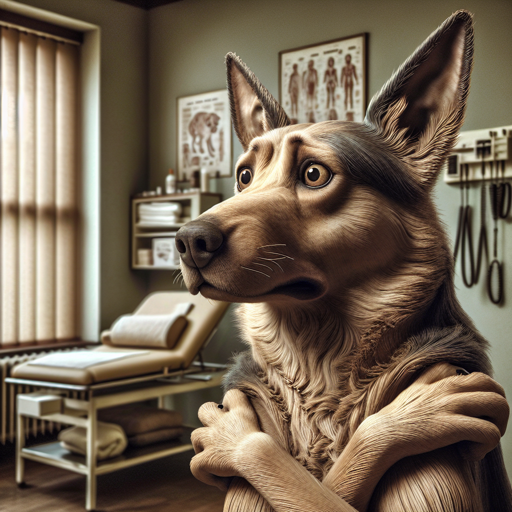 A realistic image of a dog expressing anxiety similar to the photo found at the provided URL.