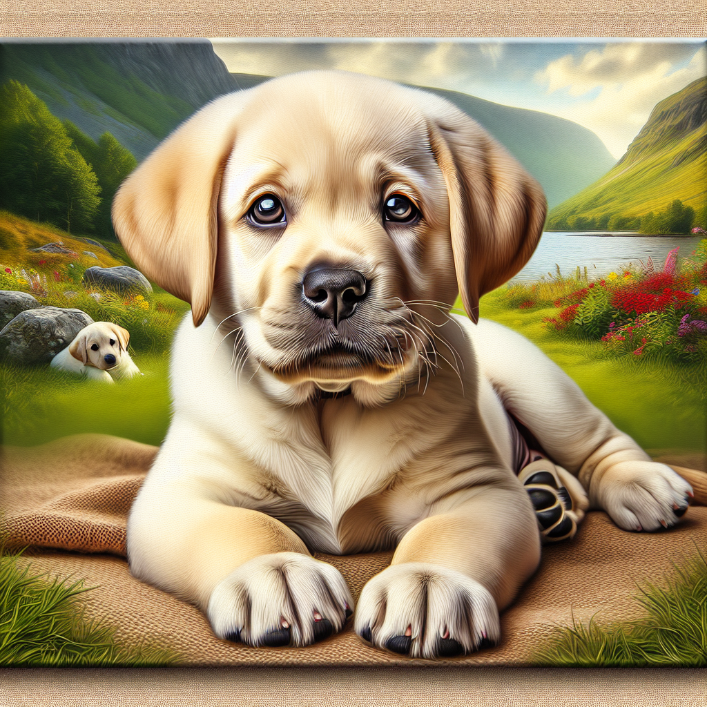 Realistic image of a labrador puppy.