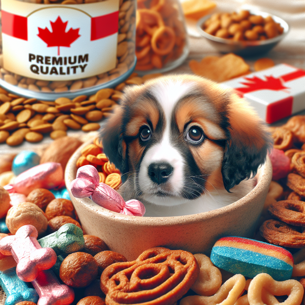Realistic image of premium puppy treats.