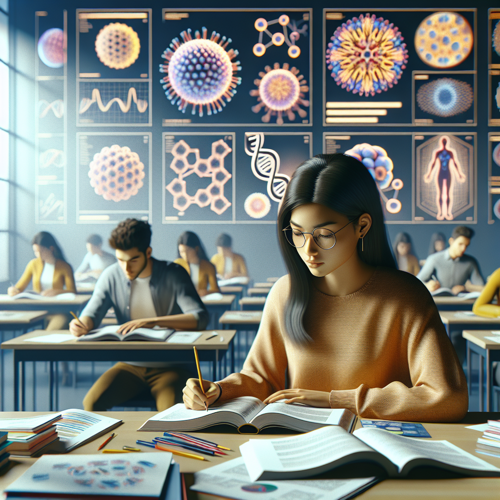 Students studying in a Life Science coaching classroom.