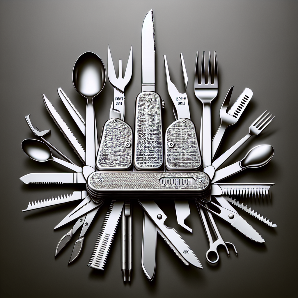 Illustration of a multifaceted Swiss Army knife representing a full-stack developer's skills.