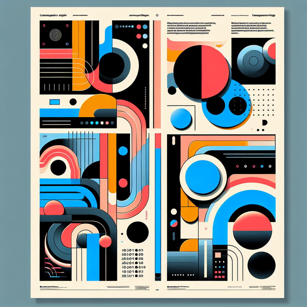 An image embodying 2024 web design trends, with minimalistic style, bold typography, and vivid colors.