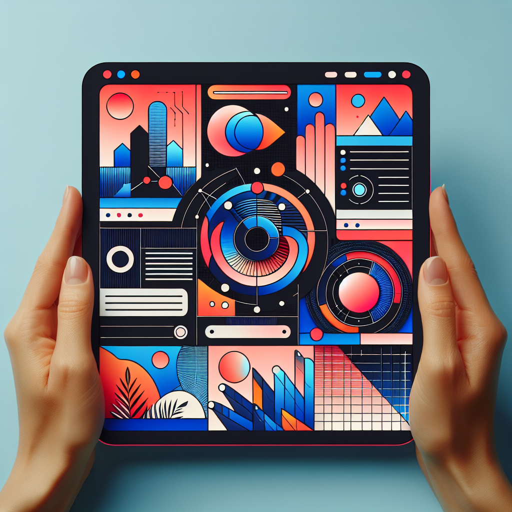 Realistic representation of modern 2024 web design trends.