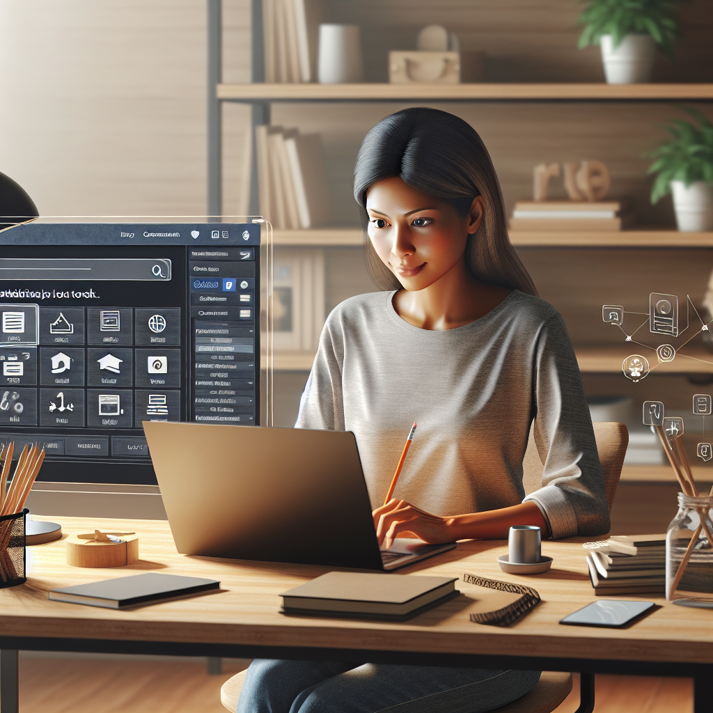 A person working on a WordPress dashboard on a laptop.