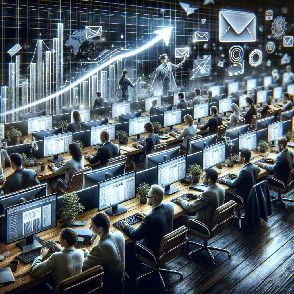 A realistic depiction of email deliverability in a busy office setting.